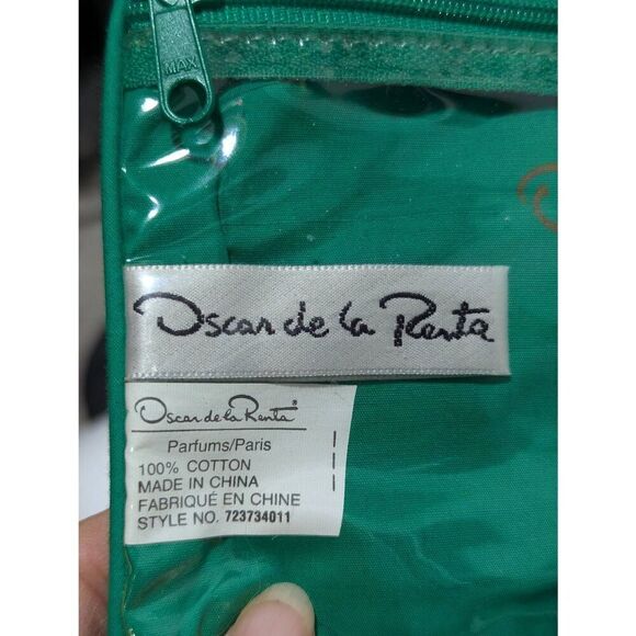 Oscar De La Renta Foldable Travel Jewelry Bag 2 Zip Pockets Snap Strap - Picture 1 of 7